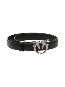 Cintura Pinko 100143 A0F1 LOVE BERRY H2 da donna nera e argento.