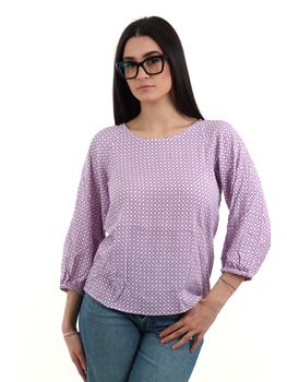 Blusa Emme Marella RACEMO 004 da donna bianca e viola