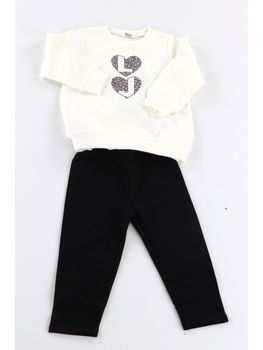 Tuta Liu Jo KF6016FS724 da bambina bianca e nera.