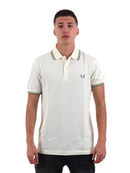 Polo Fred Perry M3600 Y54 da uomo ecrù+olive.
