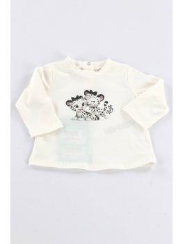 T-shirt Liu Jo HF6025JS003 da bambina bianca+leopard.