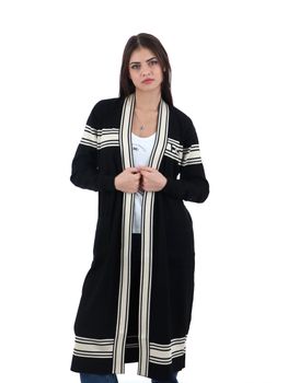 Cardigan Elisabetta Franchi MK35S51E2 685 da donna nero+burro.