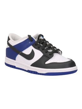 Sneakers Nike FB9109 DUNK LOW da bambino bianca+blu+nera.