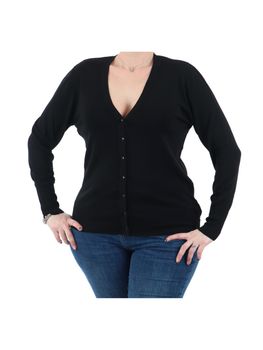Cardigan Lizalù F768XBESQ1362 da donna nero.