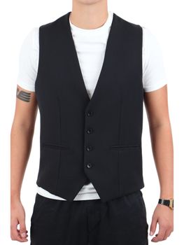 Gilet Daniele Alessandrini L322N11354 1 da uomo nero.