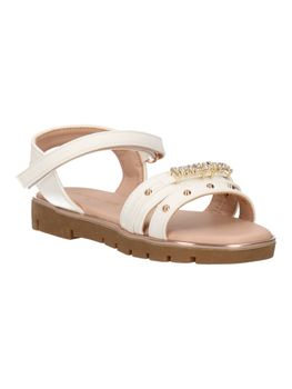 Sandalo Patrizia Pepe PK320 da bambina bianca.