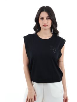T-shirt Liu Jo TA6250JS923 da donna nera.