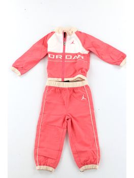Tuta Nike Jordan 35D763 A0Y da bambina bianca e rosa.