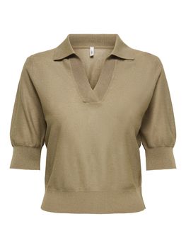 Polo Only ANE SS SEQUINS V da donna sepia.