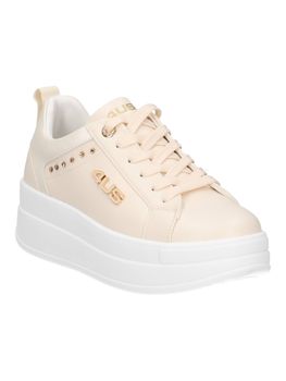 Sneakers 4US Paciotti 4BX168 da bambina beige.
