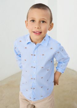 Camicia Mayoral 4146 da bambino celeste.