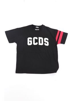 T-shirt GCDS Z0UJQC592J105 da bambino nero+rosso.
