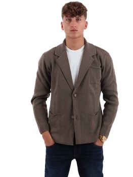 Giacca in maglia Yos PJ2651 da uomo fango.