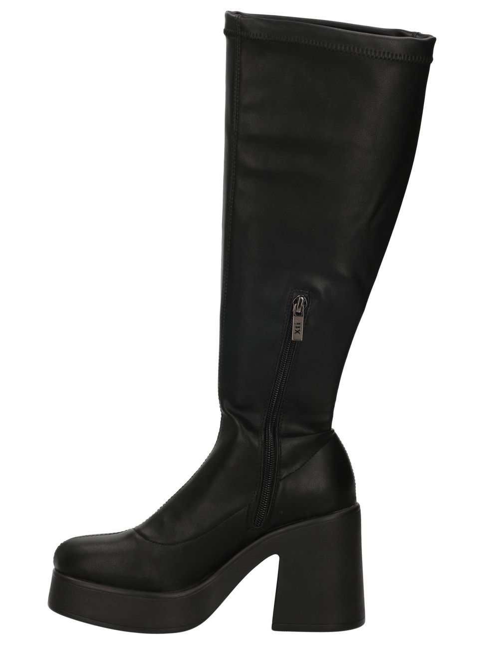 XTI 144453 Stivale Donna - Finto Pelle, Tacco Largo 6 Cm, Suola Antiscivolo E Vegano