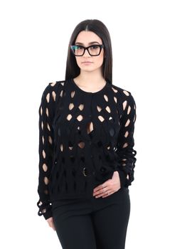 Cardigan Pinko 105191 A2LW da donna nero.