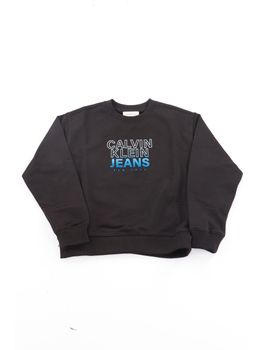 Felpa Calvin Klein IB0IB02376 da bambino nera.