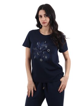 T-shirt Liu Jo TA6157JS923 da donna night sky.