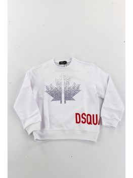 Felpa Dsquared2 DQ2538 D0094 da ragazzo bianca.