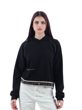 Felpa EA7 7W000277 AF12501 da donna nera.