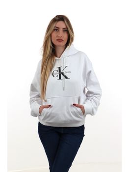 Felpa Calvin Klein Jeans LV047E221G da donna bianca.
