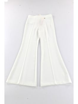 Pantalone Elisabetta Franchi La Mia Bambina EFPA2850GA085 da bambina panna.