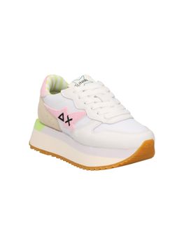 Sneaker Sun68 BIG STARGIRL da donna bianca e rosa.
