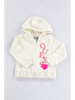 Felpa Guess K6RQ01 KA6R4 da bambina bianca.