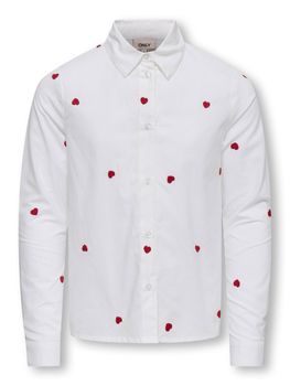 Camicia Only Kids GLINA GRACE 15317047 da bambina bianca.