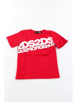 T-shirt Dropseason2 SS25K036 da bambino rossa.