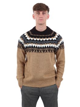 Maglione Daniele Alessandrini DA127M012 da uomo camel.