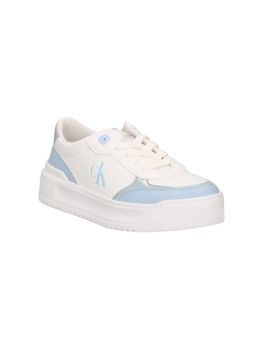 Sneaker Calvin Klein V3A9-82020 da bambina bianca e celeste.
