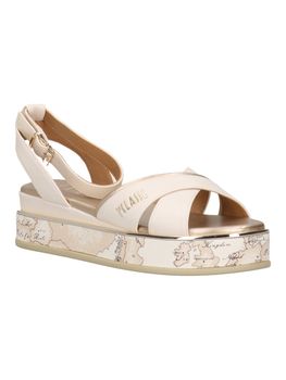 Sandalo Alviero Martini 2476 0371 da bambina bianco+platino.