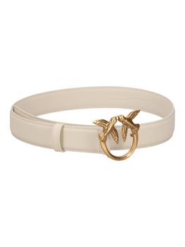 Cintura Pinko 10025 A0F1 da donna bianca e oro.