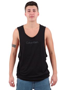 Canotta Calvin Klein KM0KM01009 da uomo nera.