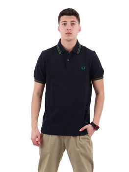 Polo Fred Perry M3600P da uomo navy+verde.