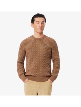 Maglione Lacoste AH7627 da uomo camel.