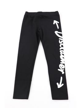 Leggins Disclaimer 58504 da bambina nero e bianco.