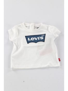 T-shirt Levi's 6EM318 da neonato bianca.
