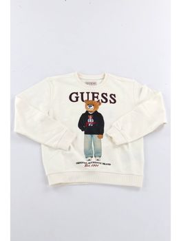 Felpa Guess L6YQ07 K4049 da bambino bianca.