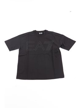 T-shirt EA7 7B000080 AF12874 da bambino nera.