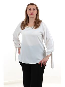 Blusa Lizalù F748XBFLZ6703 da donna panna.