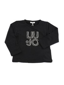 T-shirt Liu Jo KF6096JS003 da bambina nera.