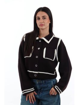 Giacca Pinko 107378 A2PL da donna marrone+bianca.
