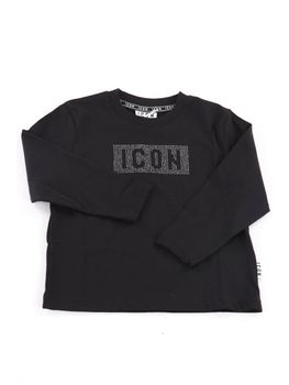 T-shirt Icon IGKL001552 da bambina nera.
