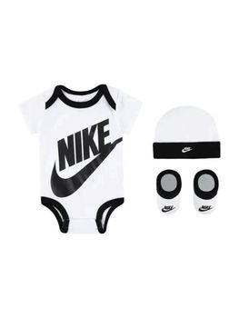 Set Nike LN0073 da neonato bianco nero.