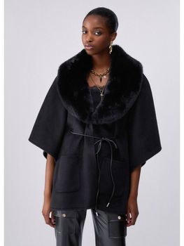 Poncho Liu Jo 2F6045T0300 da donna nero.