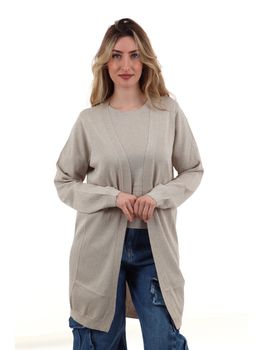Cardigan Yes Zee M439 LH00 da donna beige.