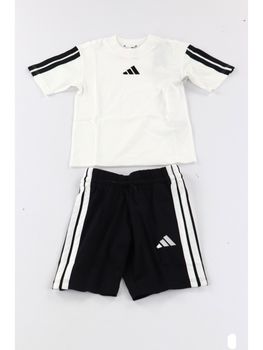 Set Adidas JE1401 da bambino nero e bianco.