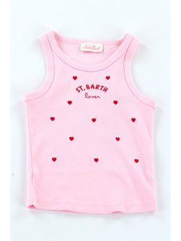 Canotta Mc2 Saint Barth BLUE002 02268L da bambina rosa.