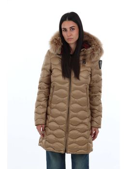 Trench Blauer BLDK03036 006047 da donna caffelatte interno marrone.